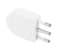 BCOATH Prise mâle de Terre Italienne 3 pôles Blanc en PC 16A détachable pour appareils électroménagers Haute Puissance Bureau et Domicile