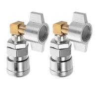 BCOATH Raccords Pneumatiques à Connexion Rapide avec Design Coudé en Alliage Argenté Pack de 2 Pièces pour Commutation D'air Polyvalente pour Accessoires Compresseur D'air