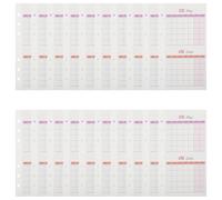 BCOATH Recharge pour Agenda Double Face 20 Feuilles Papier Calendrier Mensuel Vierge sans Date Format A6 pour Planning Personnel ou Professionnel
