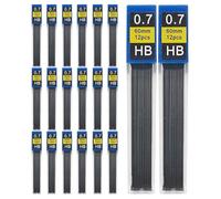 BCOATH Recharges de Plombs de Crayon Hb 0,7 Mm Noir pour Bureau et Croquis Boîte Compacte 240 Pièces, Résine Solide, Écriture Lisse sans Taille-crayon pour Crayons Mécaniques