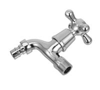 BCOATH Robinet Mural Simple Eau Froide pour Machine à Laver Lavabo et Balcon Robinet Extérieur Polyvalent pour Buanderie Salle de Bain et Jardin Finition Argentée