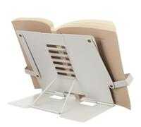 BCOATH Support de Lecture Pliable pour Maintenir Pages Clips Blanc en Plastique pour Bureau et Lecture de Livres ou Documents