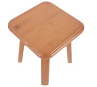 BCOATH Tabouret en Bois Massif Marron de 24cm, Petit Siège Pliant pour Maison, Facile à Nettoyer et Réutilisable, pour Salle de Bain ou Salon