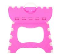 BCOATH Tabouret Pliant Portable en Plastique Poignée, Escabeau Léger Cuisine et Lavage des Pieds, Adapté aux Garçon et Filles et Adultes, Design Rose Compact