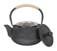 BCOATH Théière en Fonte Japonaise 800ml Poignée Confortable et Facile à Nettoyer, Bouilloire Rétro Noire pour Maison et Bureau