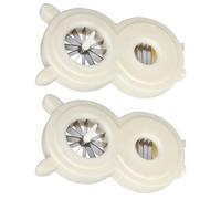 BCOATH Trancheur de Couteau à Oignons Verts 2pcs en Plastique Blanc, Tranche Uniforme, Facile à Nettoyer, Ustensile Essentiel Cuisine et Découpe de Concombres et Carottes