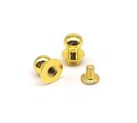 BCOMFY 10 pièces en Laiton Massif cuivre rotule Ronde Cuir Artisanat Sac Sac à Main Ceinture vis arrière Clou Rivet vis Mamelon Goujon Spot (Color : Golden, Size : Head Diameter 6mm)