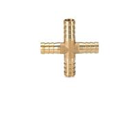 BCOMFY 1pc Brass Barb Pipe Fitting 2 3 4 Way Connector for 4mm 5mm 6mm 8mm 10mm 12mm 16mm 19mm Hose Copper Pagoda Water Tube Fittings (Color : Cross 4 Way, Size : 6mm)