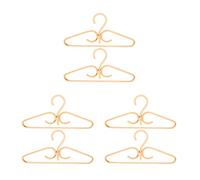 Bcowtte Lot de 6 cintres en rotin naturel tissé à la main - 3 cintres en rotin pour garde-robe dans - 40 x 20 cm