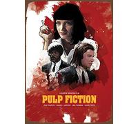 BCTS Affiche de film de Pulp Fiction de 20,3 x 30,5 cm - Style vintage - Plaque murale en métal - SP#158