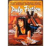 BCTS Affiche de film Pulp Fiction de 20,3 x 30,5 cm - Style vintage - Plaque murale publicitaire en métal - Affiche décorative - SP#174