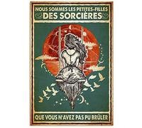 BCTS Affiche « We Sommes Les Petites Filles Des Sorcières » pour maison, café, bar, garage - Plaque en métal 20,3 x 30,5 cm