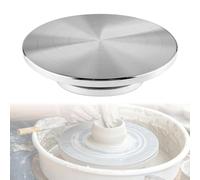 Bcuuozeeing Disque de poterie rotatif pour poterie, sculpture manuelle, plateau tournant en céramique en alliage d'aluminium, plateau à gâteau pour gâteaux, pâtisserie, fête d'anniversaire (20 cm)