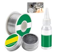 BCZR 1 Jeu Ensemble étain 3-en-1,Flux Soudure Electronique,Lnclus 30ml de Flux,8g Pommade Résurrection,50g Fil à Souder en Acier Inoxydable,Pour Acier Inoxydable,électronique et Réparation