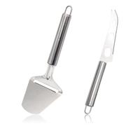 BDEPSTR Couteau Fromage,2 Pcs Coupe Fromage,Acier Inoxydable, Coupe-Beurre,Trancheuse et Couteau à Fromages, pour Fromages à Pâte Molle, Gâteaux, Chocolat, Pizza