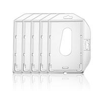 BDEPSTR Porte Badge,Lot de 5 Porte Carte,Porte-Cartes D'Identité, Porte-Badges de Cou,en Plastique Transparent,pour le Bureau,L'école, Cartes D'Identité,Cartes de Crédit et Permis de Conduire