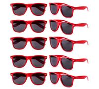 BDFJEDS Lunettes de Soleil Amusantes Lunettes de soleil amusantes for fête, 12 à 60 pièces, en vrac, for femmes et hommes, cadeaux mariage(Red,24Pcs)