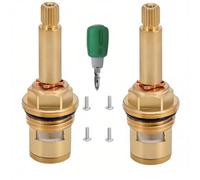 BDHDHWEFE Paire de cartouches rechange for robinet en laiton, 20 dents M20 x 1,5, valve à tige disque céramique, kit réparation chaud et froid, hauteur 42-98 mm(2-9/16"-3/8")