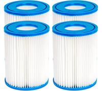 BDHI Filtre de Type II pour Pompe de Filtration Bestway 58094 pour Piscines Hors Sol, Filtre de Taille II Compatible avec La Pompe de Filtration Lay-Z-Spa, Lot de 4