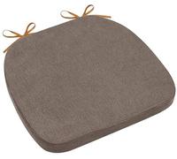BDMFJY Galettes de Chaise en Forme de Trapèze Assise Confortable avec Attaches, Coussins Déhoussables et Lavables, Intérieure Extérieure, Trois Tailles, pour Toutes Les Saisons,Gris,42x40cm(4 Pcs)