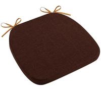 BDMFJY Galettes de Chaise en Forme de Trapèze Assise Confortable avec Attaches, Coussins Déhoussables et Lavables, Intérieure Extérieure, Trois Tailles, pour Toutes Les Saisons,café,45x43cm(6 Pcs)