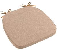 BDMFJY Galettes de Chaise en Forme de Trapèze Assise Confortable avec Attaches, Coussins Déhoussables et Lavables, Intérieure Extérieure, Trois Tailles, pour Toutes Les Saisons,Kaki,45x43cm(4 Pcs)