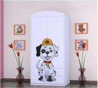 BDW Armoire pour enfants, motif super chiens chambre d'enfant, blanc