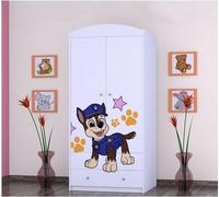 BDW Armoire pour enfants, motif super chiens chambre d'enfant, blanc