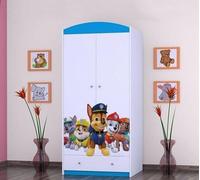 BDW Armoire pour enfants, motif super chiens chambre d'enfant, bleu