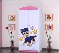 BDW Armoire pour enfants, motif super chiens chambre d'enfant, rose