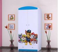 BDW - Armoire pour Enfants - Motif Super Hunde - Armoire de Rangement pour Chambre d'Adolescent, Chambre d'enfant - Imprimés de Couleurs Sûres - 187x88x54 cm - Bleu - L'équipe