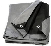 BDW, Bâche de couverture PE 210g/m², étanche & résistante aux UV, gris-brun, 6x10m