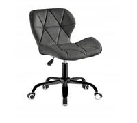 BDW Chaise de Bureau avec revêtement en Velours, Largeur d'assise 46,5cm, Pieds métalliques, réglable en Hauteur Chaise pivotante, pour Bureau, Salon, Chambre à Coucher, Gris foncé