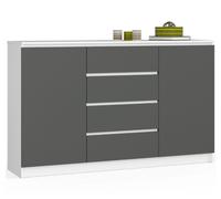 BDW - Commode, 4 tiroirs 2 portes, salon, chambre à coucher, K160, 160 x 40...