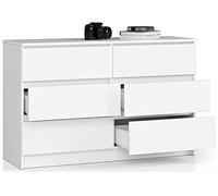BDW Commode, 6 tiroirs, grand espace de rangement, penderie, couloir, armoire de salle de bain, commode, armoire multifonction. Dimensions : 120 x 77 x 40 cm