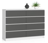 BDW - commode, 8 tiroirs, K140, mobilier de salon, chambre à coucher, 138 x...