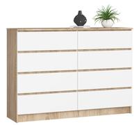 BDW - commode, 8 tiroirs, K140, mobilier de salon, chambre à coucher, 138 x...