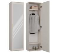 BDW Duo-Garderobe avec miroir, garde-robe moderne, multifonctionnelle pour couloir, chambre à coucher, chambre d'enfant 180x50x35(H) ! (Cachemire)