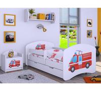 BDW, Lit d'enfant avec matelas & coffre de lit, 180x90