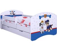 BDW, Lit d'enfant Super chiens, avec matelas & tiroir, protection contre les chutes, 140x70