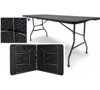 BDW, table pliante 180x75 cm, châssis métallique, plateau plastique, portable