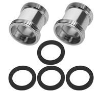 Be In Your Mind 2 sets 24mm Mâle à 22mm Filetage Mâle en Laiton Adaptateur de Robinet Longueur Rallonge Robinet Aérateur Connecteur pour Cuisine Salle de Bain Évier avec Joint