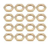 Be In Your Mind 30 Pièces Écrou Hexagonal en Laiton M10 X 1.0mm Filetage Femelle écrou de Verrouillage Hexagonal pour Lampe électrique/supports D'ampoule épaisseur 3mm