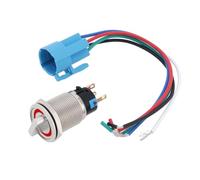 Be In Your Mind Interrupteur Rotatif 19 Mm 5 Broches 12 V ~ 24 V 2 Positions avec Voyant LED Rouge Sélecteur à Verrouillage SPDT 1 NO 1 NC