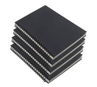 Be In Your Mind Lot de 4 blocs-notes à spirales A5 avec couverture kraft pour carnet de croquis 100 pages 50 feuilles couverture kraft vierge carnet de croquis pour mémos peinture prise notes