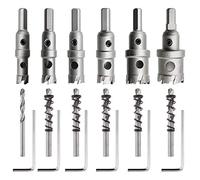Be In Your Mind Lot de 6 kits de scies-cloches en carbure de tungstène pour acier inoxydable, fer, aluminium, alliage 14 mm/16 mm/18,5 mm/20 mm/25 mm/30 mm
