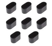 Be In Your Mind Lot de 8 embouts ovales pour pieds de table et chaises, revêtement en caoutchouc souple anti-rayures - 40 x 20 mm (noir)