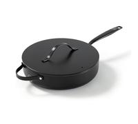 BE Living Essential Casserole avec couvercle - Ø 28 cm - Revêtement antiadhésif en céramique - Compatible induction - Sans PTFE ni PFOA - Noir