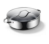 BE Living Essential Series Poêle à frire en acier inoxydable avec couvercle - Ø 32 cm - Sauteuse - Poêle à induction - Sans PFAS - Anti-adhésive