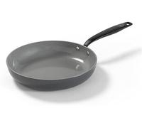 BE Living Poêle à frire - Ø 28 cm - Poêle à induction - Revêtement anti-adhésif - Convient pour tous les types de cuisinières - Gris